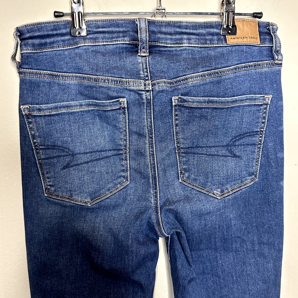 American Eagle Jeans Womens Size 6 Long Blue Hi-Rise Jegging - Picture 5 of 9